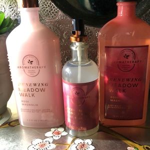 Bath and body Works aromatherapy renewing Meadow, walk, gift set